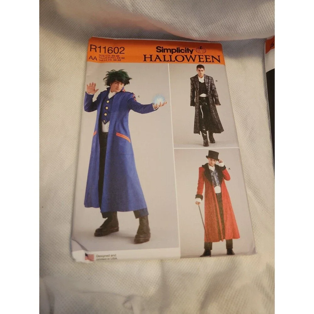 3 Simplicity 8713, 8768, R11602 COSTUME COMICON PATTERNS ONLY!!
